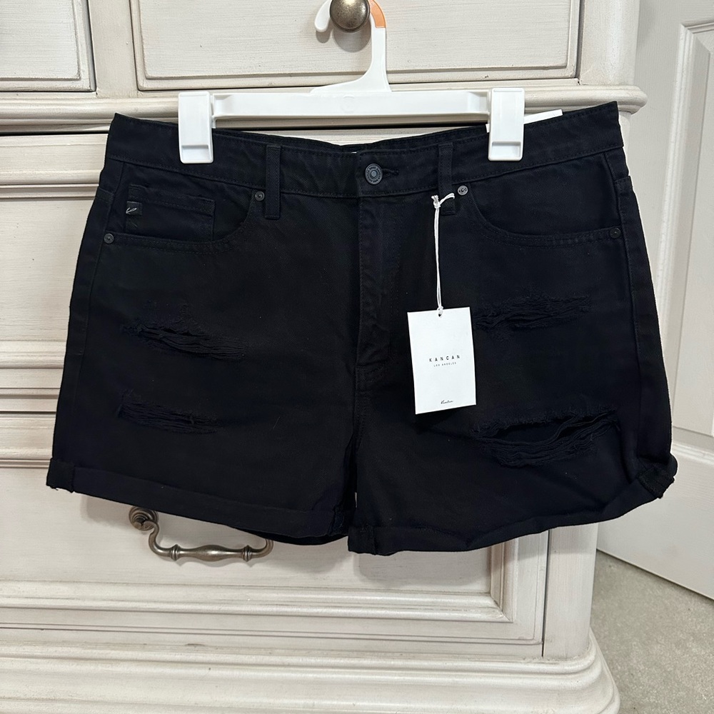 Kancan black jean shorts never worn before new with tags